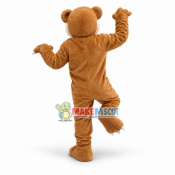 Fierce Khaki Bearcat College Mascot Costume Fierce Khaki Bearcat College Mascot Costume