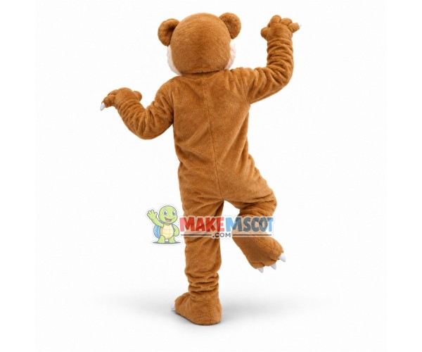 Fierce Khaki Bearcat College Mascot Costume 