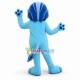 Optimistic Blue Lion Mascot Costume Optimistic Blue Lion Mascot Costume