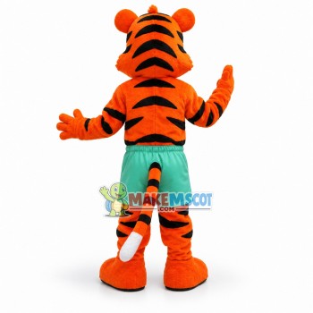 Lovely Orange Little Tiger Swim School Mascot Adult Costume Lovely Orange Little Tiger Swim School Mascot Adult Costume