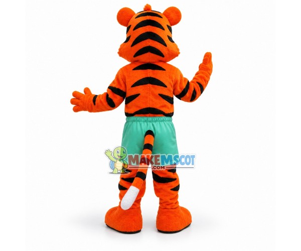 Lovely Orange Little Tiger Swim School Mascot Adult Costume Lovely Orange Little Tiger Swim School Mascot Adult Costume