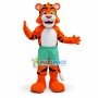 Lovely Orange Little Tiger Swim School Mascot Adult Costume 