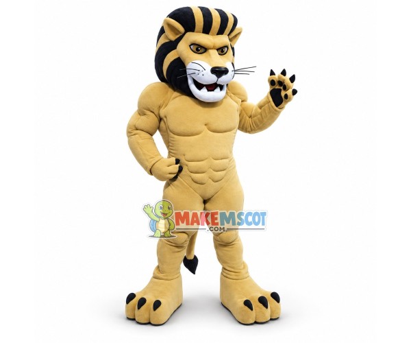 University Power Leo the Lion Mascot Costume University Power Leo the Lion Mascot Costume