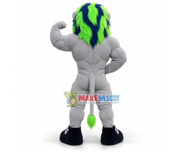 Power Dunkin the River Lion Mascot Costume Power Dunkin the River Lion Mascot Costume