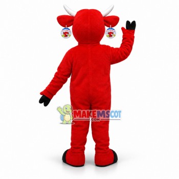 Lovely Red Cow Mascot Adult Costume Lovely Red Cow Mascot Adult Costume