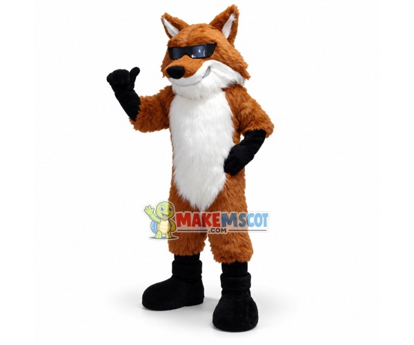 Cool Fox Mascot Adult Costume Cool Fox Mascot Adult Costume