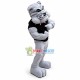 Power Fierce Grey Bulldog Mascot Adult Costume 