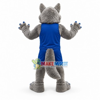 College Sport Gray Sea Wolf Mascot Costume College Sport Gray Sea Wolf Mascot Costume