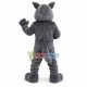 Happy Grey Adult Wolfhound School Mascot Costume Happy Grey Adult Wolfhound School Mascot Costume
