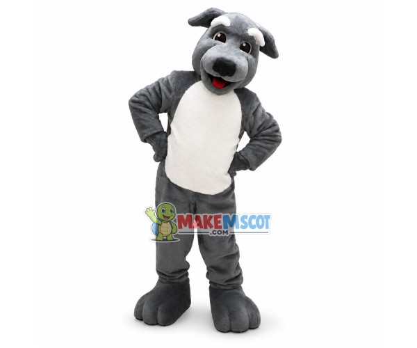 Lovely Grey Wolfhound Pup School Mascot Costume Lovely Grey Wolfhound Pup School Mascot Costume