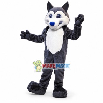 Morgan School Husky Dog Mascot Costume 