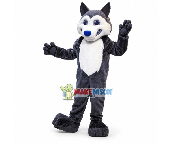 Morgan School Husky Dog Mascot Costume 