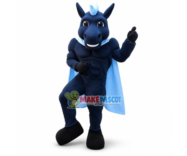 Power Black Mustang High School Mascot Costume 