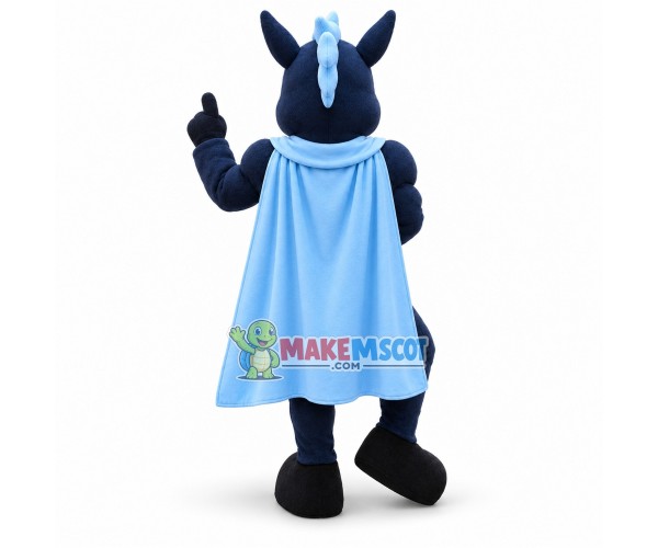 Power Black Mustang High School Mascot Costume Power Black Mustang High School Mascot Costume