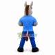 Cool Power Dick the Grey Donkey Mascot Adult Costume Cool Power Dick the Grey Donkey Mascot Adult Costume