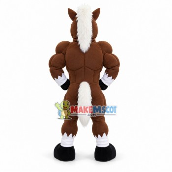 Power Brown Mustang Mascot Costume Power Brown Mustang Mascot Costume