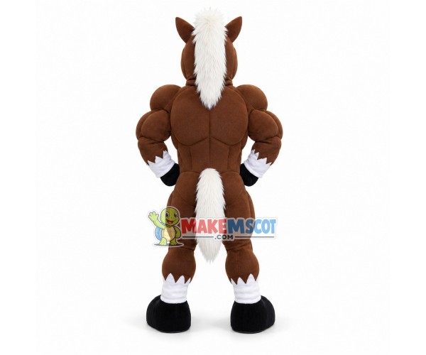Power Brown Mustang Mascot Costume 