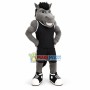 High School Sports Grey Mustang Mascot Costume 