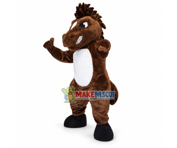 College Fierce Brown Mustang Mascot Costume 