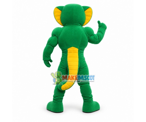 Power Green Cobra Mascot Adult Costume 