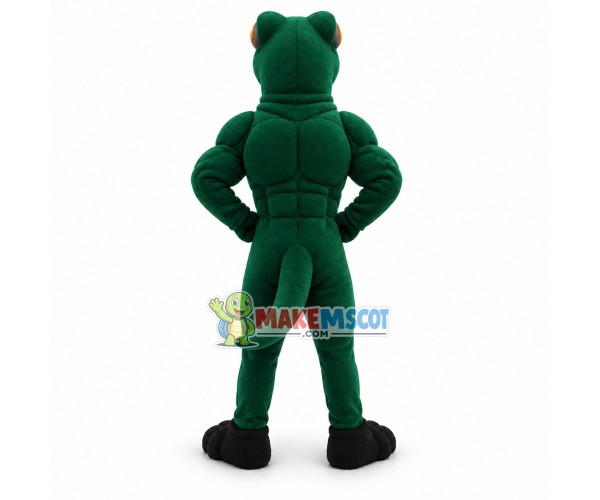 Power Green Lizard Mascot Adult Costume Power Green Lizard Mascot Adult Costume
