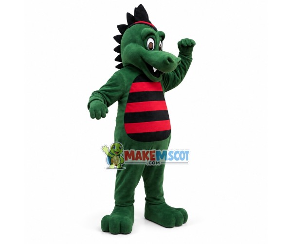 Happy Green Dragon Mascot Adult Costume Happy Green Dragon Mascot Adult Costume