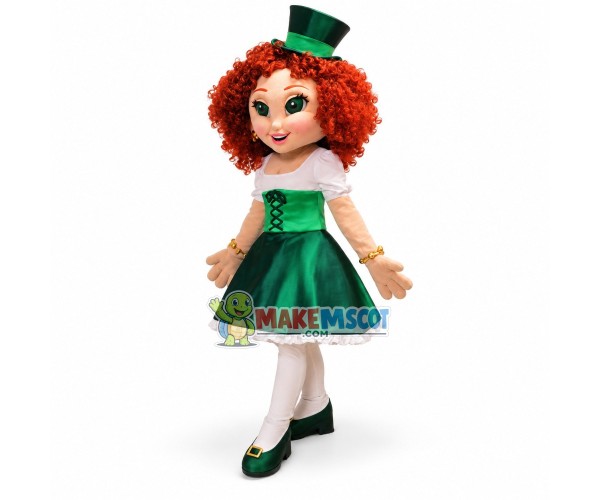 Lady Leprechaun Mascot Costume Lady Leprechaun Mascot Costume