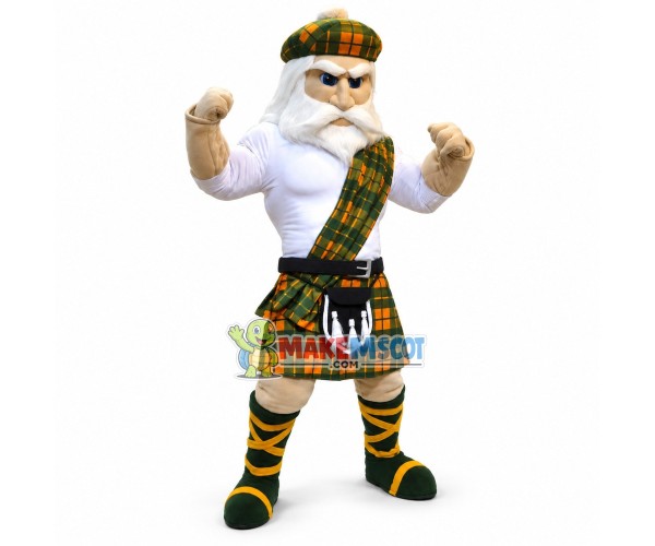 Power Scottish Highlander Mascot Costume Power Scottish Highlander Mascot Costume
