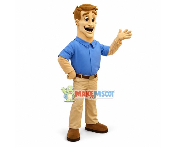 Optimistic Technician Mascot Costume Optimistic Technician Mascot Costume