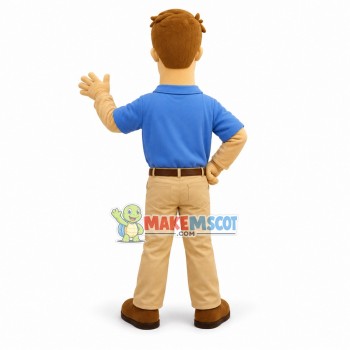 Optimistic Technician Mascot Costume Optimistic Technician Mascot Costume