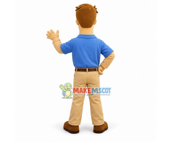 Optimistic Technician Mascot Costume Optimistic Technician Mascot Costume