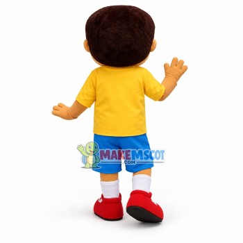 Happy Boy Mascot Costume Happy Boy Mascot Costume