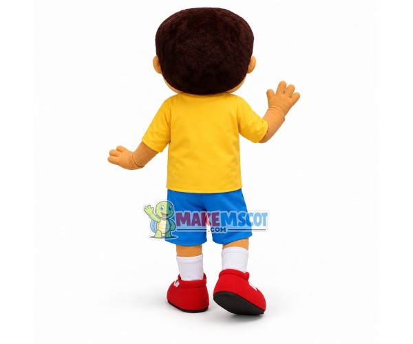 Happy Boy Mascot Costume Happy Boy Mascot Costume