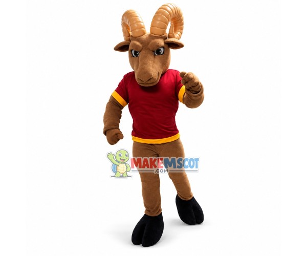 Sport Brown Ram High School Mascot Costume Sport Brown Ram High School Mascot Costume