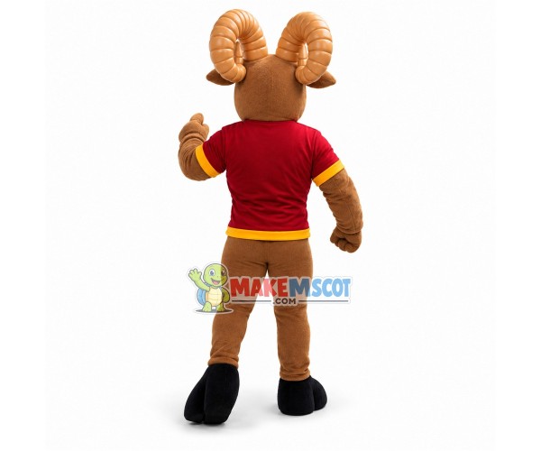 Sport Brown Ram High School Mascot Costume Sport Brown Ram High School Mascot Costume