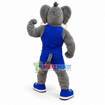 University Power Fierce Gray Mastodon Mascot Costume University Power Fierce Gray Mastodon Mascot Costume