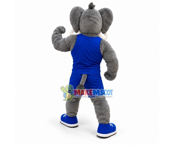 University Power Fierce Gray Mastodon Mascot Costume University Power Fierce Gray Mastodon Mascot Costume