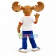 Polite Light Brown Moose Mascot Adult Costume Polite Light Brown Moose Mascot Adult Costume