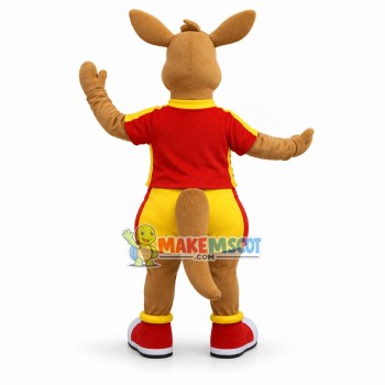 Lovely Light Brown Kangaroo Mascot Adult Costume Lovely Light Brown Kangaroo Mascot Adult Costume