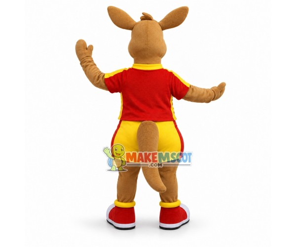 Lovely Light Brown Kangaroo Mascot Adult Costume Lovely Light Brown Kangaroo Mascot Adult Costume