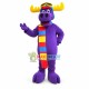 Skiing Purple Moose Mascot Adult Costume 