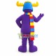 Skiing Purple Moose Mascot Adult Costume 