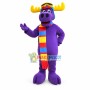 Skiing Purple Moose Mascot Adult Costume 