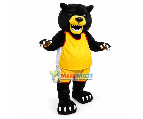 College Basketball Fierce Black Bear Mascot Costume College Basketball Fierce Black Bear Mascot Costume