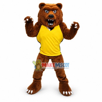 Power Fierce Grizzly Bear High School Mascot Costume Power Fierce Grizzly Bear High School Mascot Costume