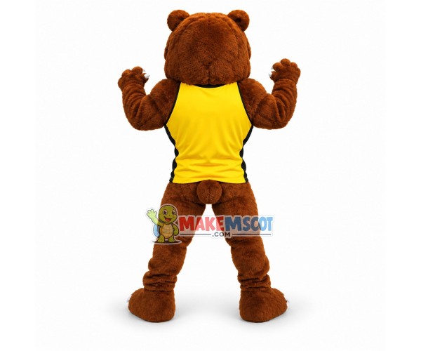 Power Fierce Grizzly Bear High School Mascot Costume 