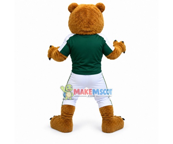 College Football Power Fierce Brown Bear Mascot Costume College Football Power Fierce Brown Bear Mascot Costume
