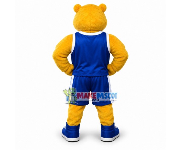 College Power Yellow Bear Mascot Costume College Power Yellow Bear Mascot Costume