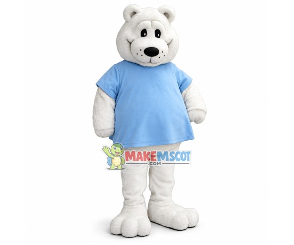 Amiable White Bear Mascot Adult Costume Amiable White Bear Mascot Adult Costume