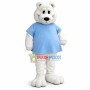 Amiable White Bear Mascot Adult Costume 